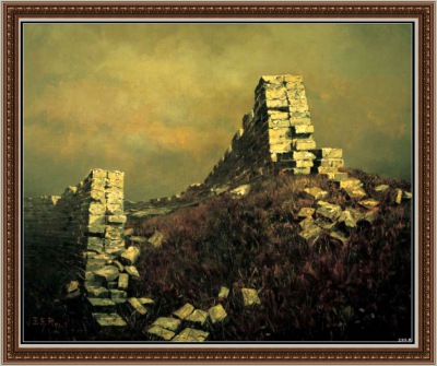 《The the Great Wall series: the stump wall》_Words_Wang Dongsheng's personal official website