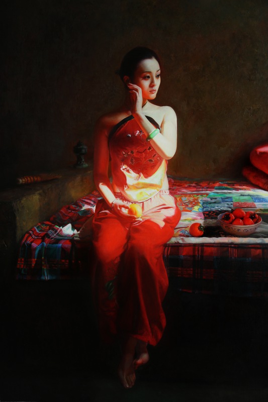 窑洞红_作品欣赏_王东升个人官方网站(chinese artist wang dong